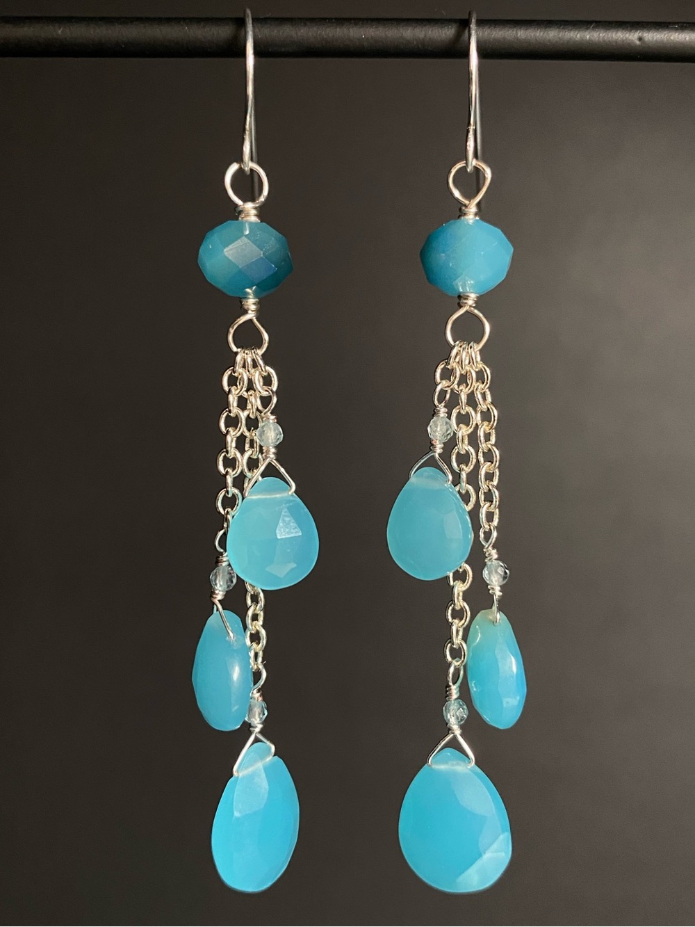 Blue Chalcedony Earrngs